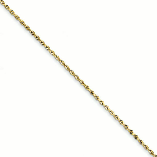 14K White Gold 2.75 MM Diamond-cut Quadruple Rope Bracelet 